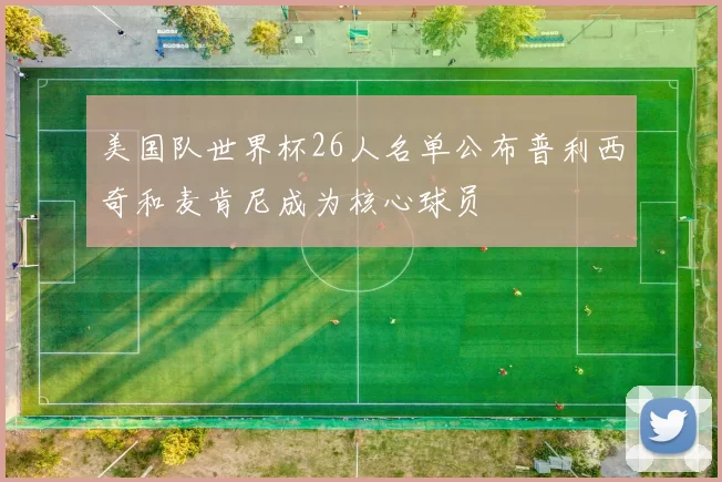 美国队世界杯26人名单公布普利西奇和麦肯尼成为核心球员